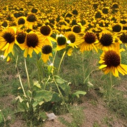 A field of sunflowers